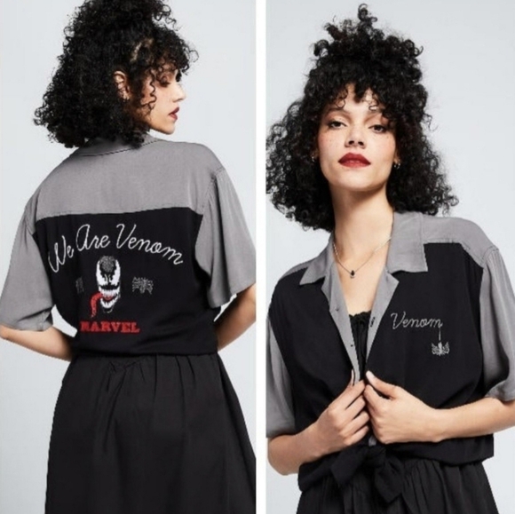 Venom Color Block Button Up - Picture 1 of 1